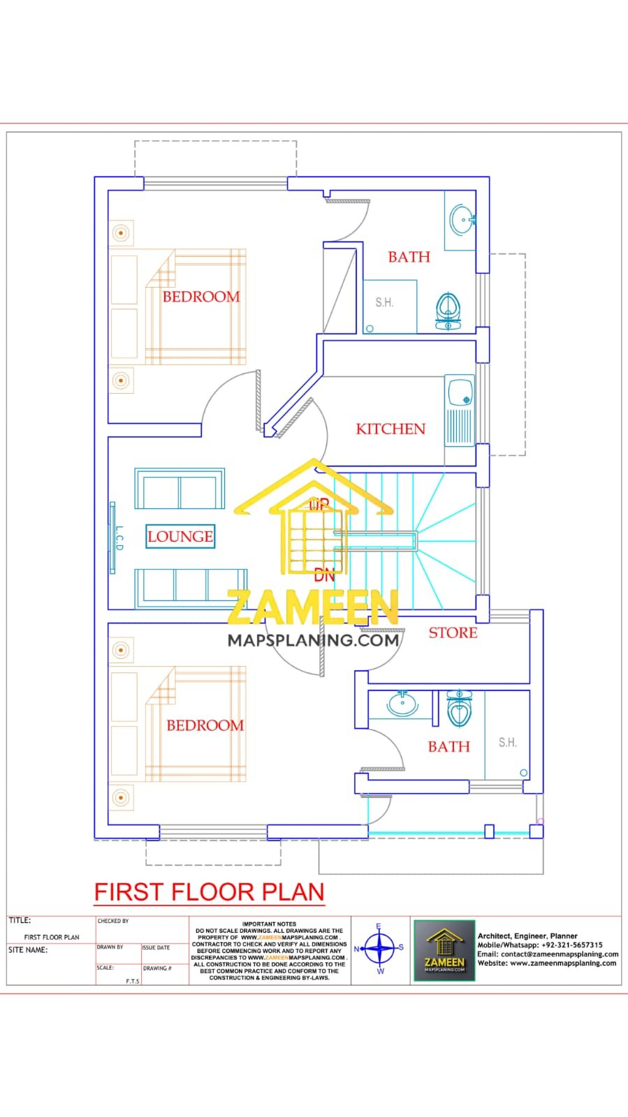 5 Marla (25'-0''X45'-0'') Contemporary Modern Style House - Image 3