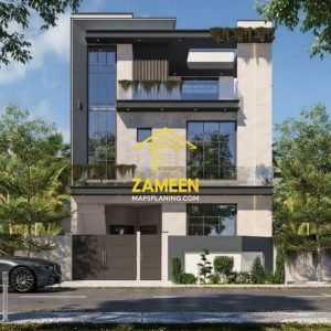 Alternative view of 5 Marla (26'-3.5''X45'-0'') Contemporary Modern Style House