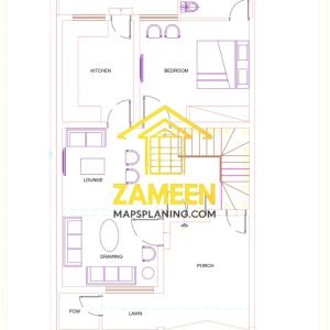 Alternative view of 5 Marla (25'-0''X45'-0'') Contemporary Modern Style House