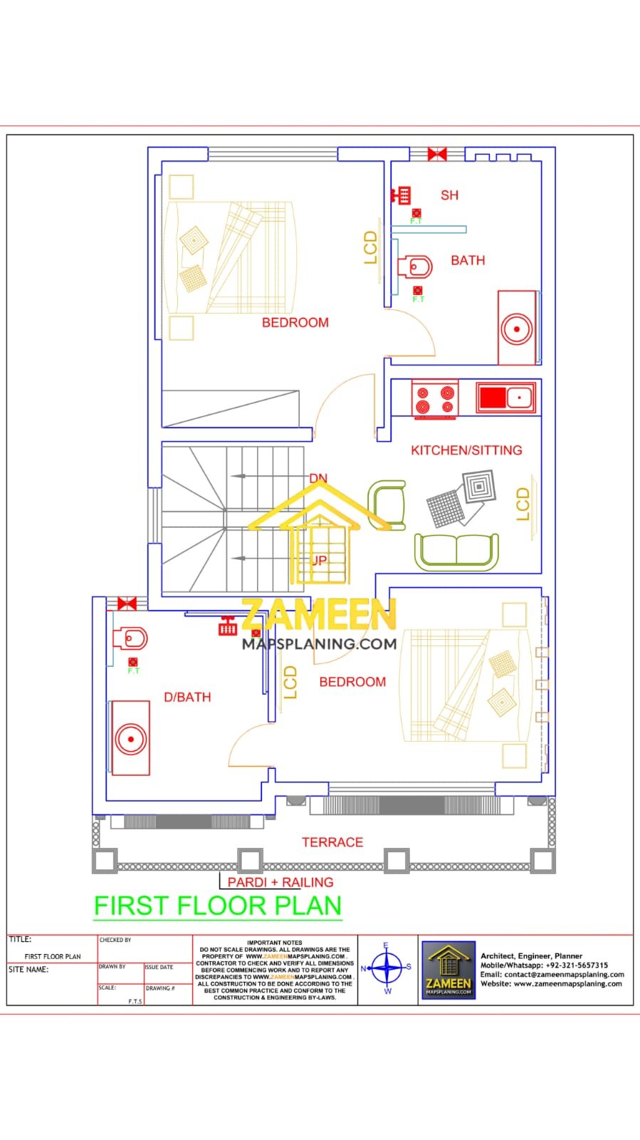 5 Marla (25'-0''X45'-0'') Modern Classical Style House - Image 4