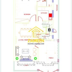 Alternative view of 5 Marla (25'-0''X45'-0'') Modern Classical Style House
