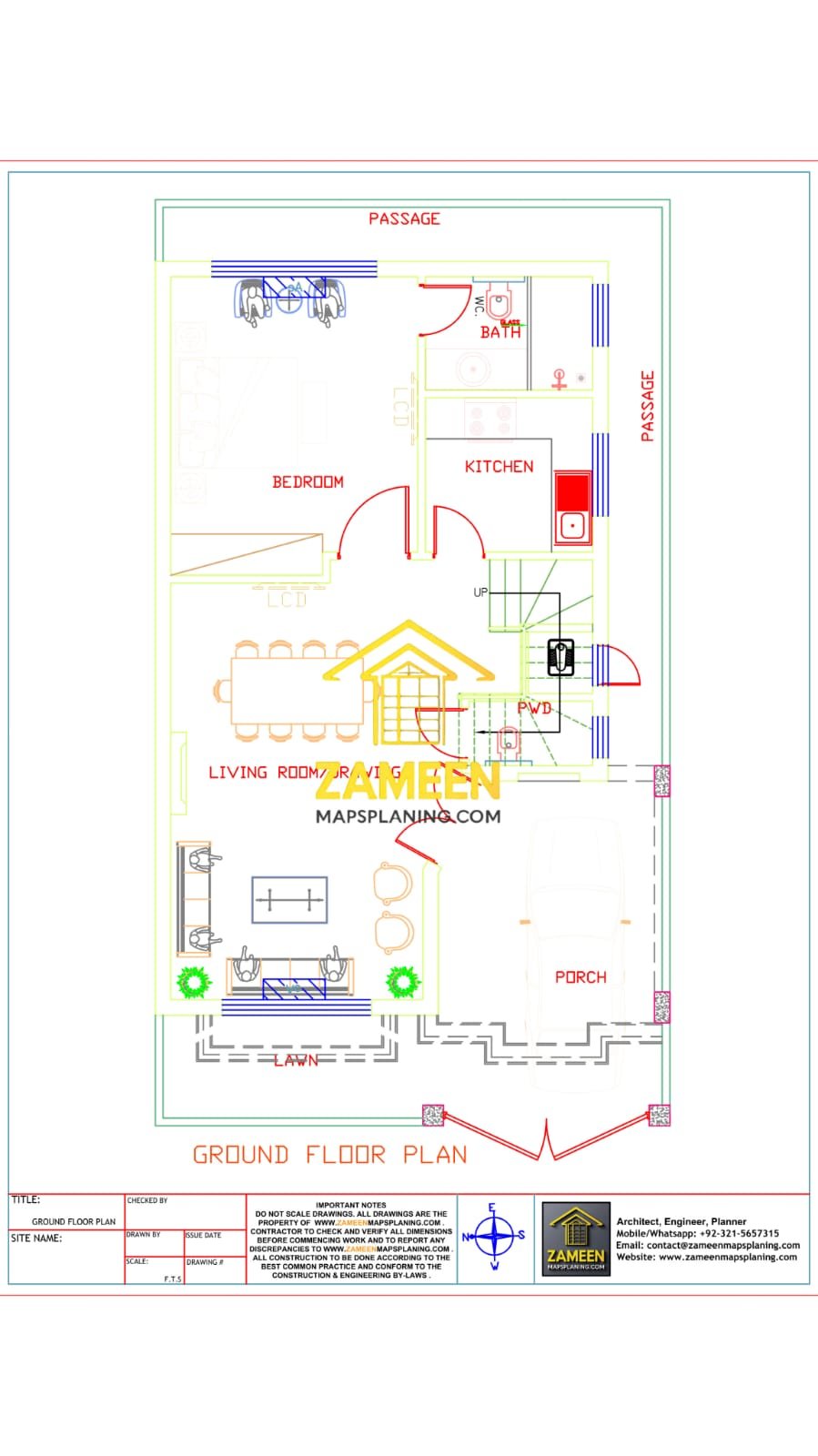 5 Marla (25'-0''X45'-0'') Modern Classical Style House - Image 2