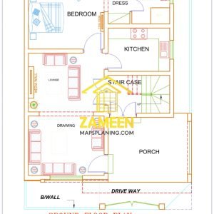 Alternative view of 6 Marla (30'-11''X45'-0'') Contemporary Modern Style House