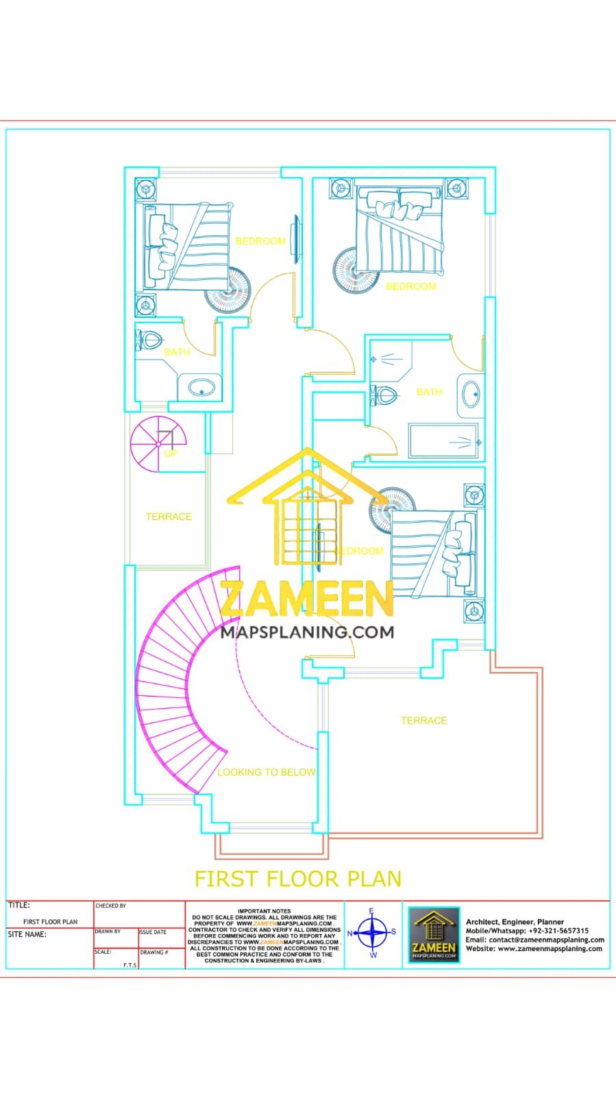 8 Marla (30'-0''X60'-0'') Modern Mediterranean Style House - Image 3
