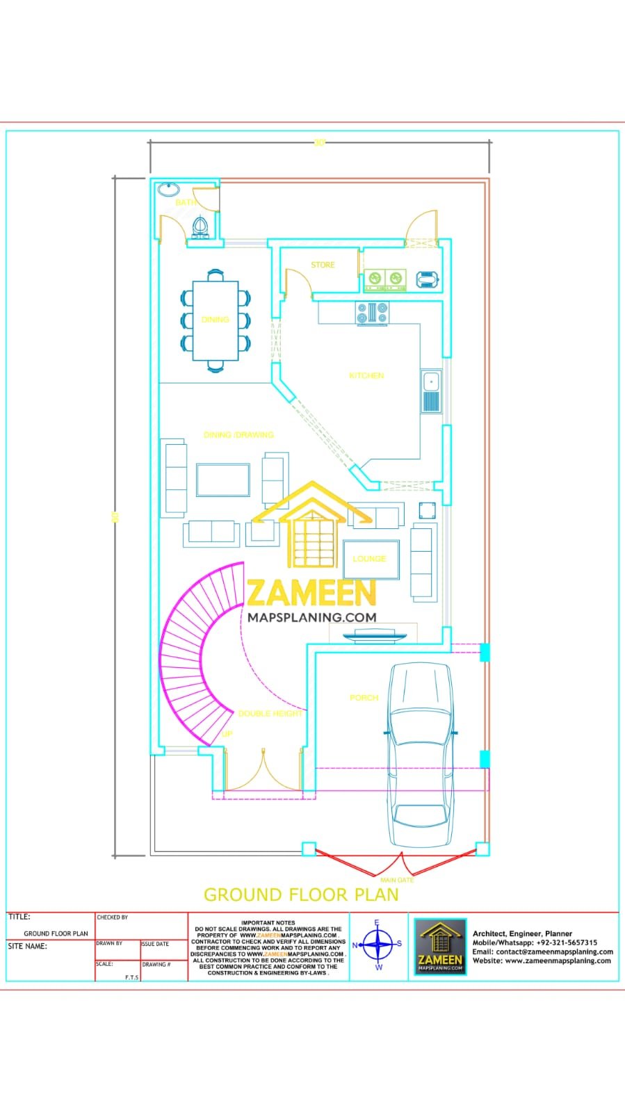 8 Marla (30'-0''X60'-0'') Modern Mediterranean Style House - Image 2