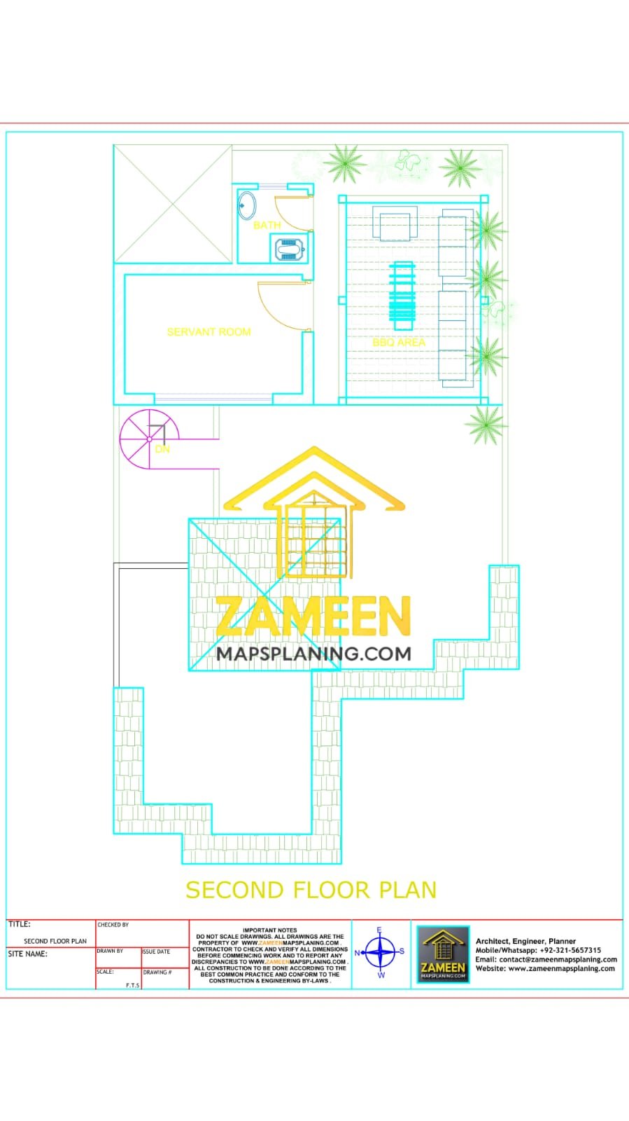 8 Marla (30'-0''X60'-0'') Modern Mediterranean Style House - Image 4