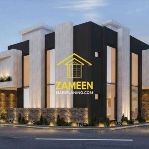 Alternative view of 9 Marla (49'-0''X39'-4'') Contemporary Modern Style House