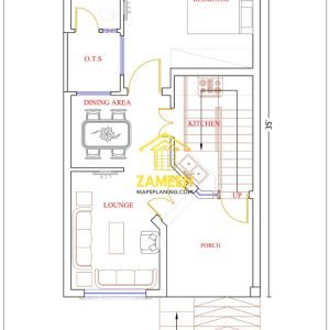 Alternative view of 3 Marla (20'-0''X35'-0'') Modern Neoclassical Style House
