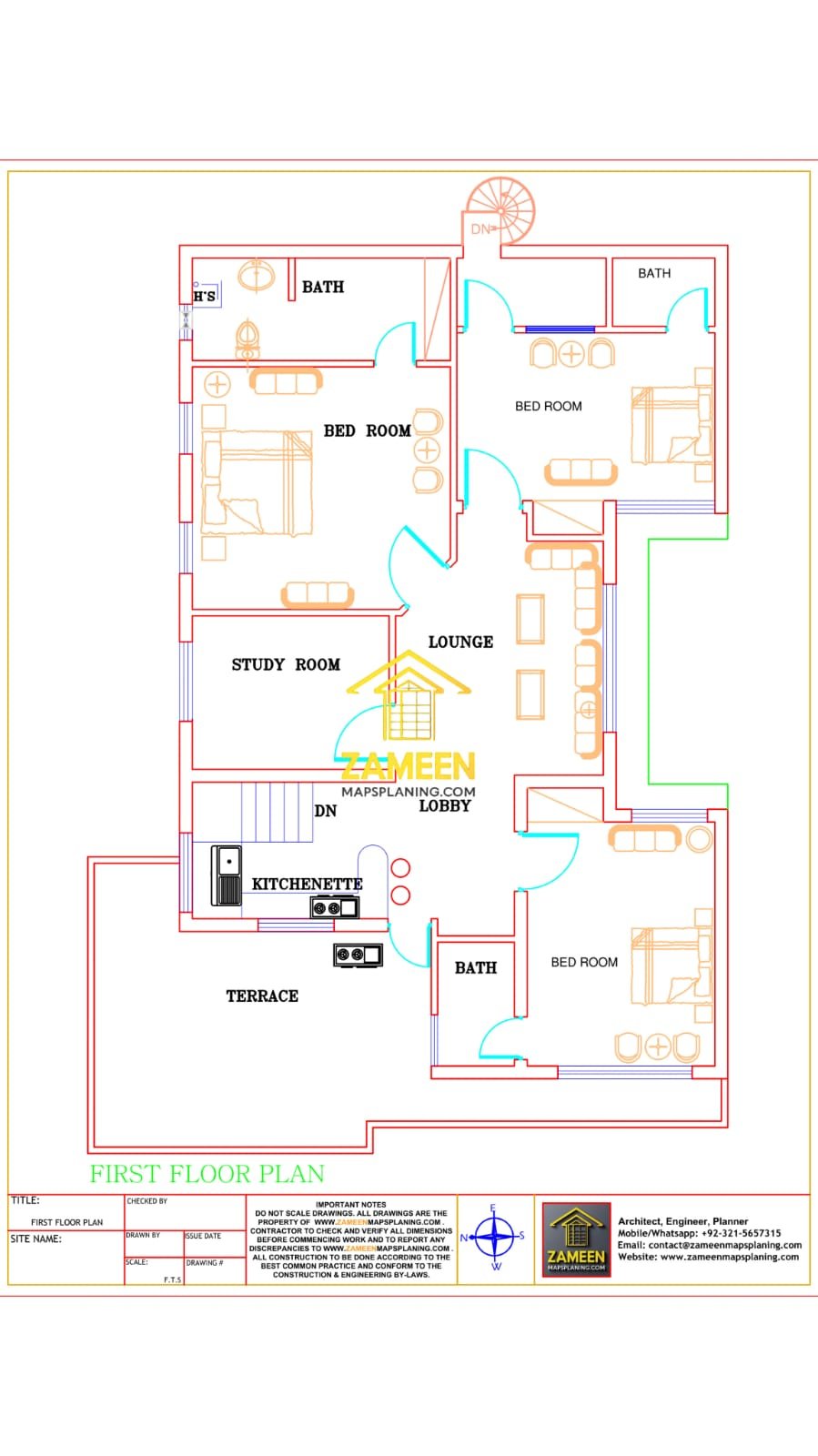 10 Marla (37'-6''X61'-7'') Contemporary Modern Style House - Image 3
