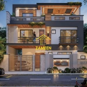 10 Marla (35'-0''X65'-0'') Contemporary Tropical Style House