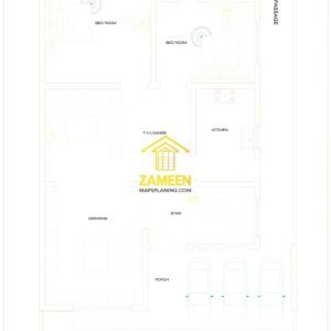 Alternative view of 10 Marla (35'-0''X65'-0'') Contemporary Modern Style House