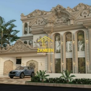Alternative view of 10 Marla (45'-0''X50'-0'') Grand Neoclassical Style Mansion