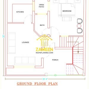 Alternative view of 4 Marla (30'-6''X30'-0'') Contemporary Modern Style House