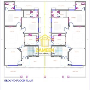 Alternative view of 10 Marla Duplex (2(35'-0''X65'-0'')) Contemporary Tropical Style House