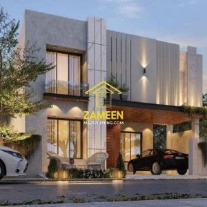 Alternative view of 12 Marla (34'-0''X75'-0'') Modern Minimalist Style House