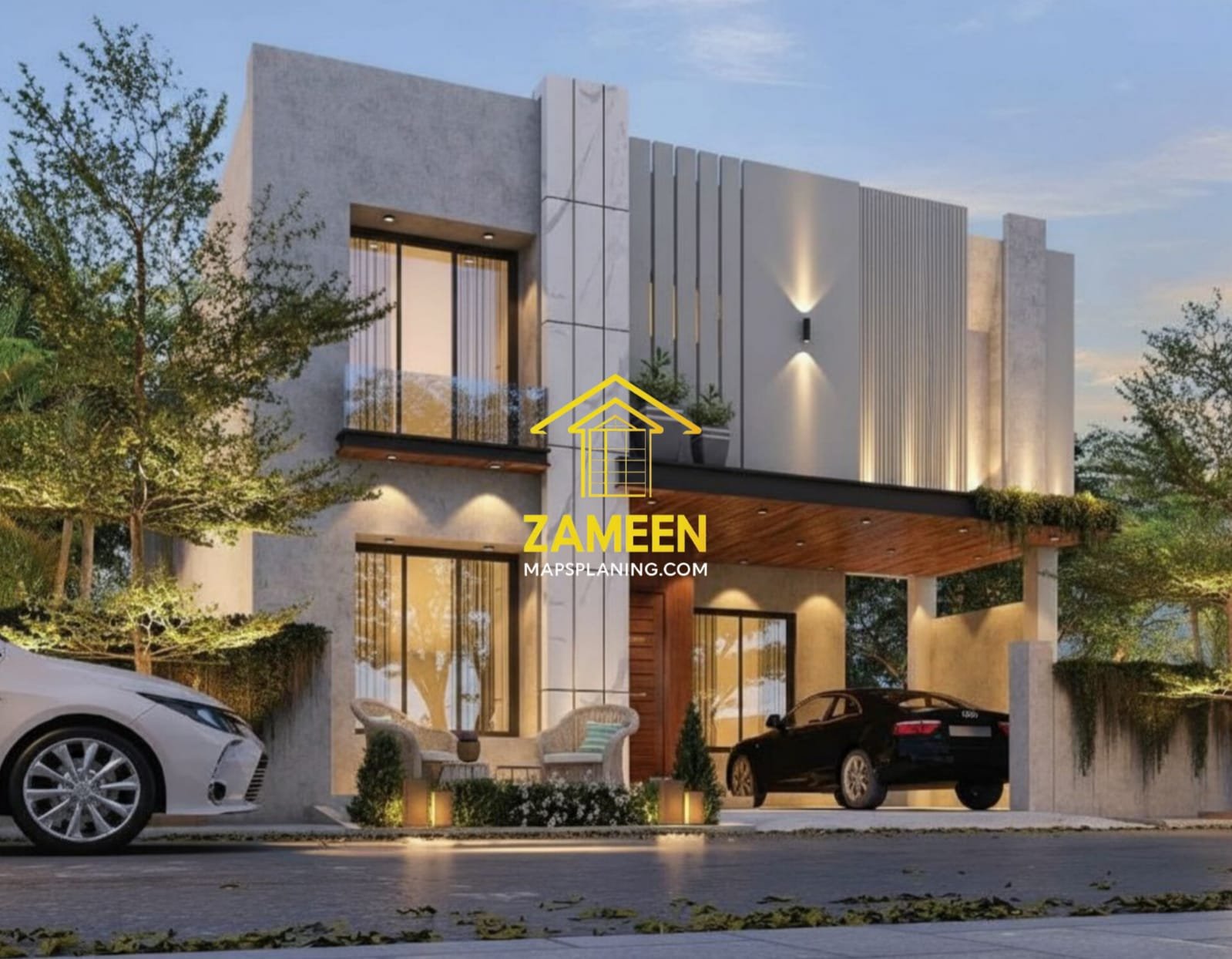 12 Marla (34'-0''X75'-0'') Modern Minimalist Style House - Image 2