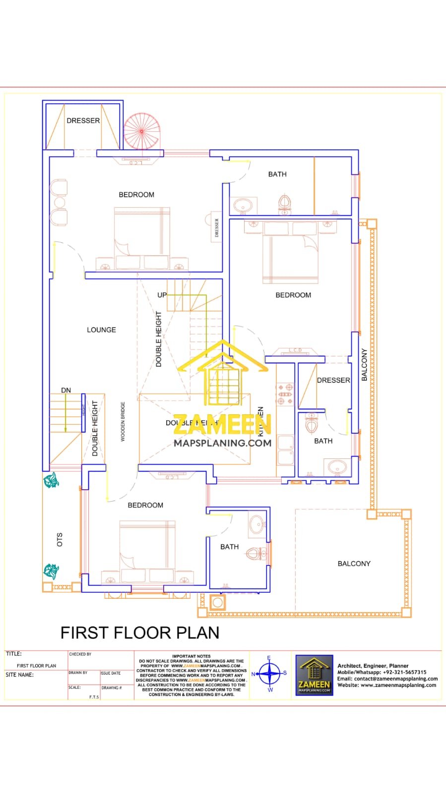 12 Marla (40'-0''X65'-0'') Classical Revival Style Mansion - Image 5