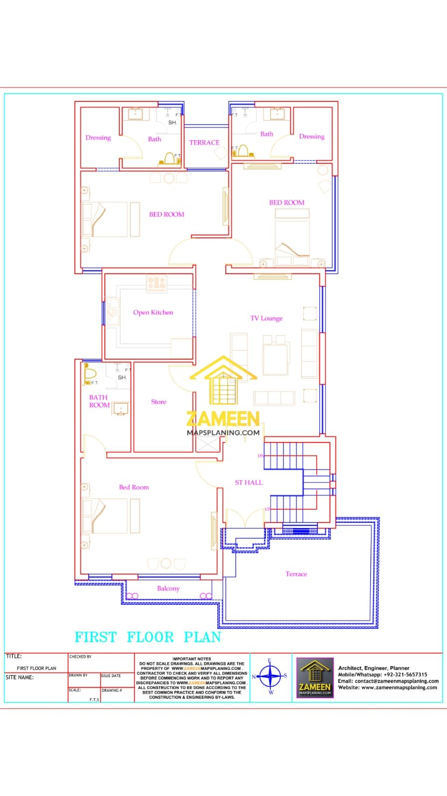 15 Marla (39'-6''X84'-5") Modern Neoclassical Style Mansion - Image 3