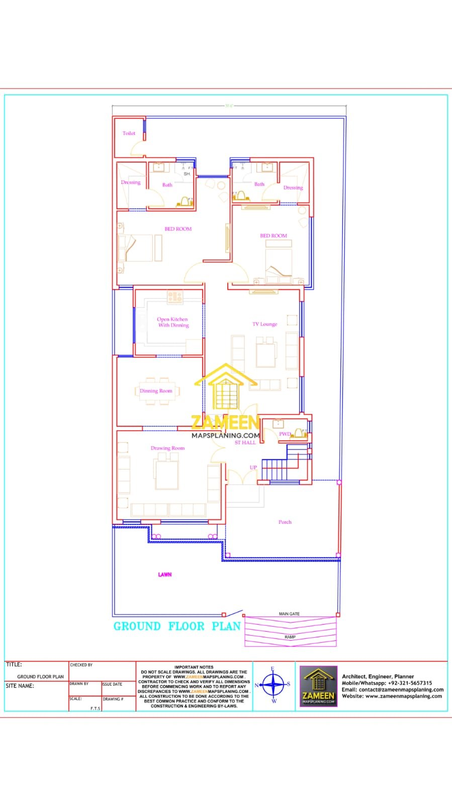 15 Marla (39'-6''X84'-5") Modern Neoclassical Style Mansion - Image 2