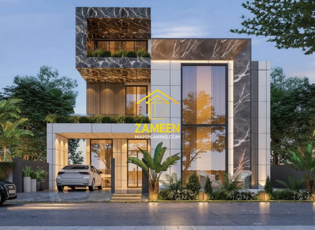 12 Marla (42'-4.5"X63'-10.5") Modern Minimalist Style House