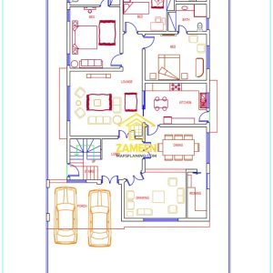 Alternative view of 12 Marla (42'-4.5"X63'-10.5") Modern Minimalist Style House
