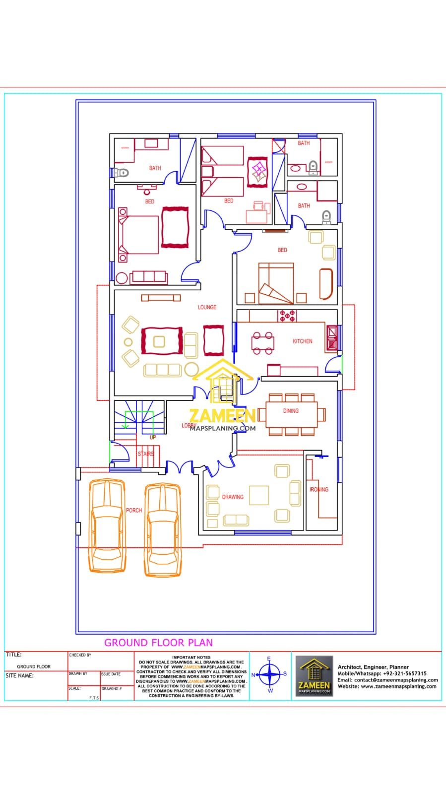 12 Marla (42'-4.5"X63'-10.5") Modern Minimalist Style House - Image 2