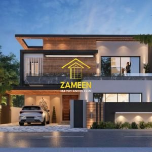 20 Marla (50'-0"X90'-0") Contemporary Tropical Style House