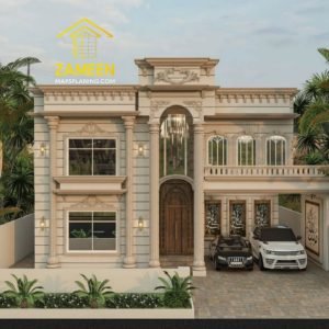 20 Marla (50'-0"X90'-0") Ornate Neoclassical Style Mansion