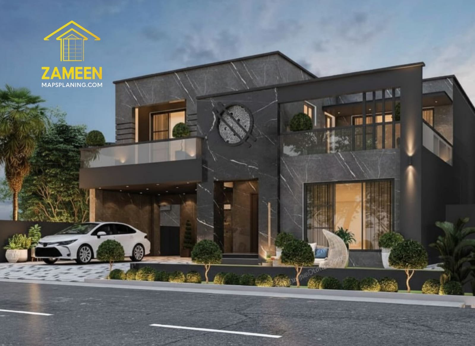 20 Marla (50'-0"X90'-0") Modern Luxe Minimalist Mansion - Image 2