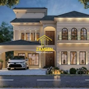 20 Marla (50'-0"X90'-0") Spanish Colonial Style Villa