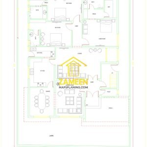 Alternative view of 20 Marla (55'-0"X80'-0") Contemporary Modern Style House