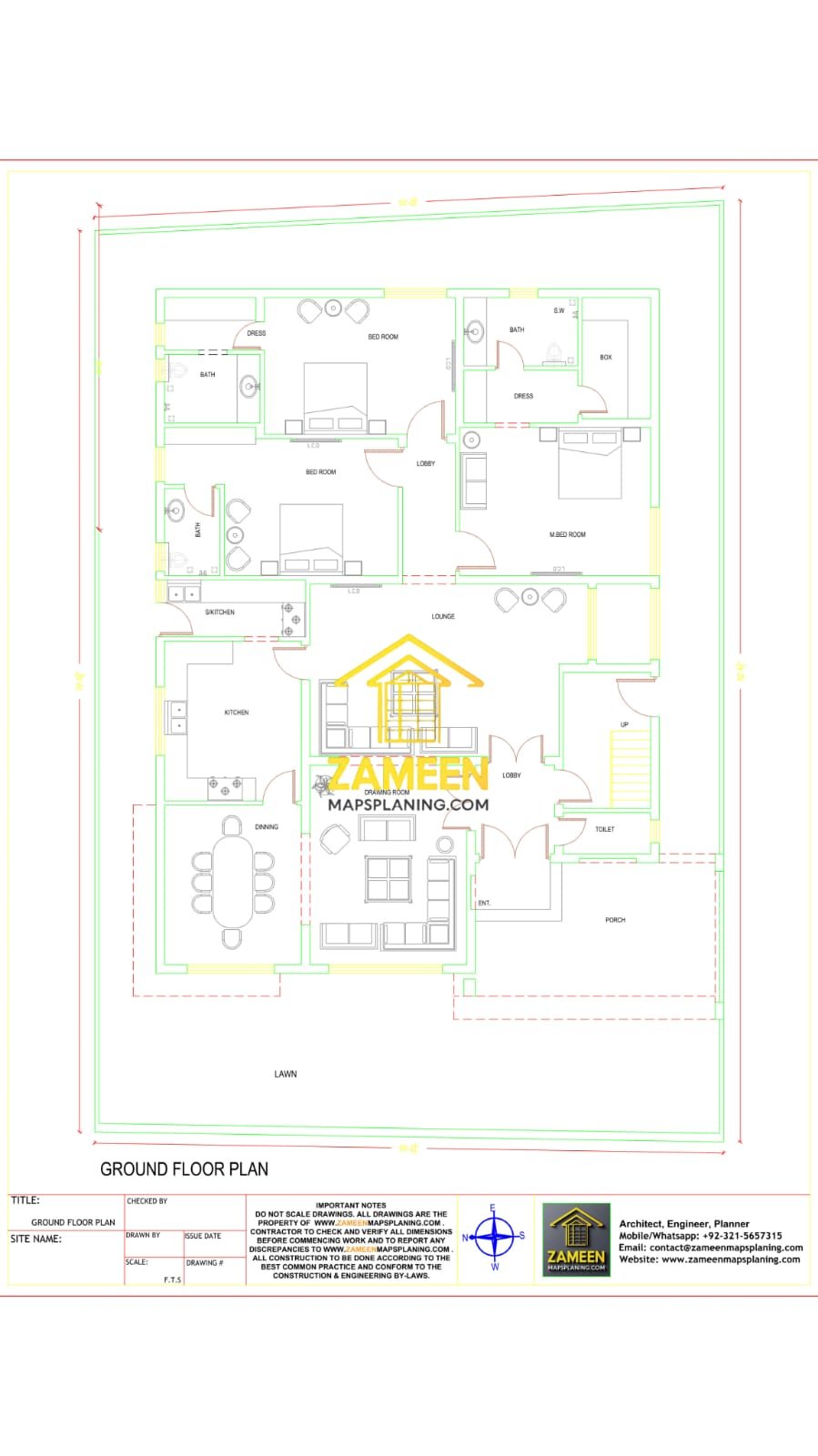 20 Marla (55'-0"X80'-0") Contemporary Modern Style House - Image 2