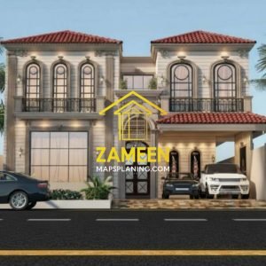 18 Marla (45'-0"X90'-0") Spanish Colonial Revival Mediterranean Tropical Fusion Villa