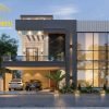 19 Marla (47'-0"X90'-0") Contemporary Modern Tropical Style House