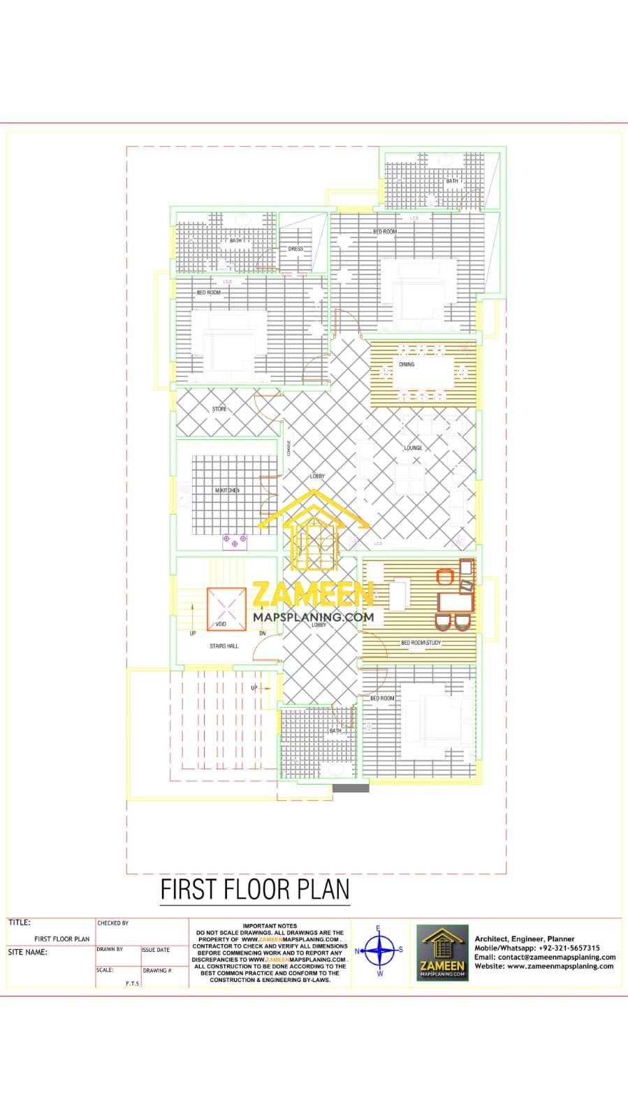 19 Marla (47'-0"X90'-0") Contemporary Modern Tropical Style House - Image 3