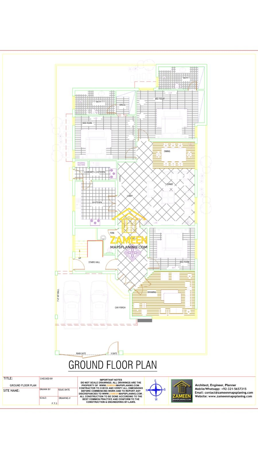 19 Marla (47'-0"X90'-0") Contemporary Modern Tropical Style House - Image 2