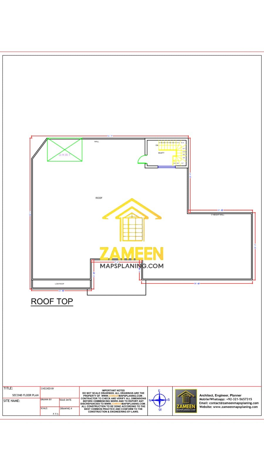 17 Marla Banglow (76'-6"X50'-0") Spanish Colonial Revival Style Mansion - Image 6