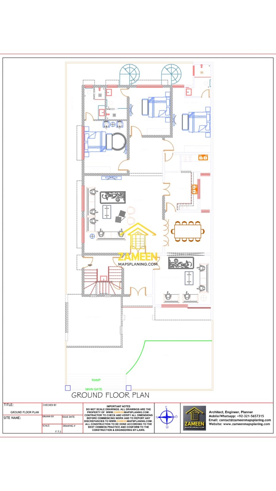 23 Marla (50'-0"X100'-0") Contemporary Modern Tropical Style House - Image 2