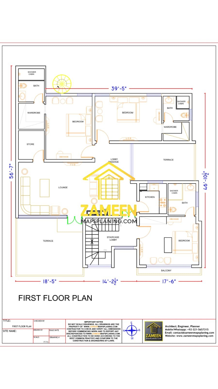 16 Marla (55'-2.5"X65'-1") Ultra Modern Minimalist Style House - Image 3