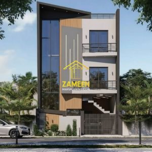 Alternative view of 5 Marla (25'-0''X45'-0'') Contemporary Modern Style House