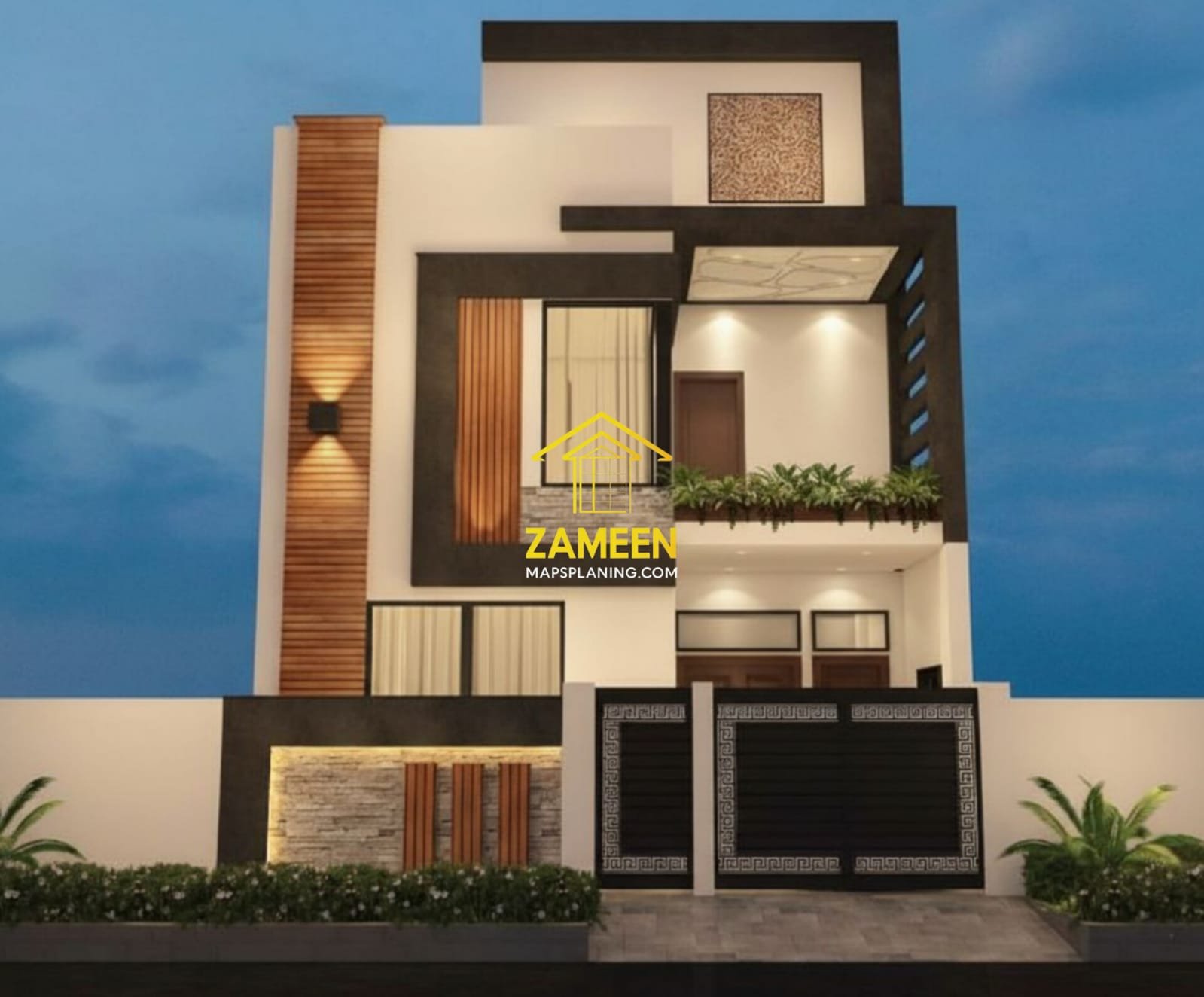 5 Marla (25'-0''X41'-4.5'') Contemporary Modern Style House