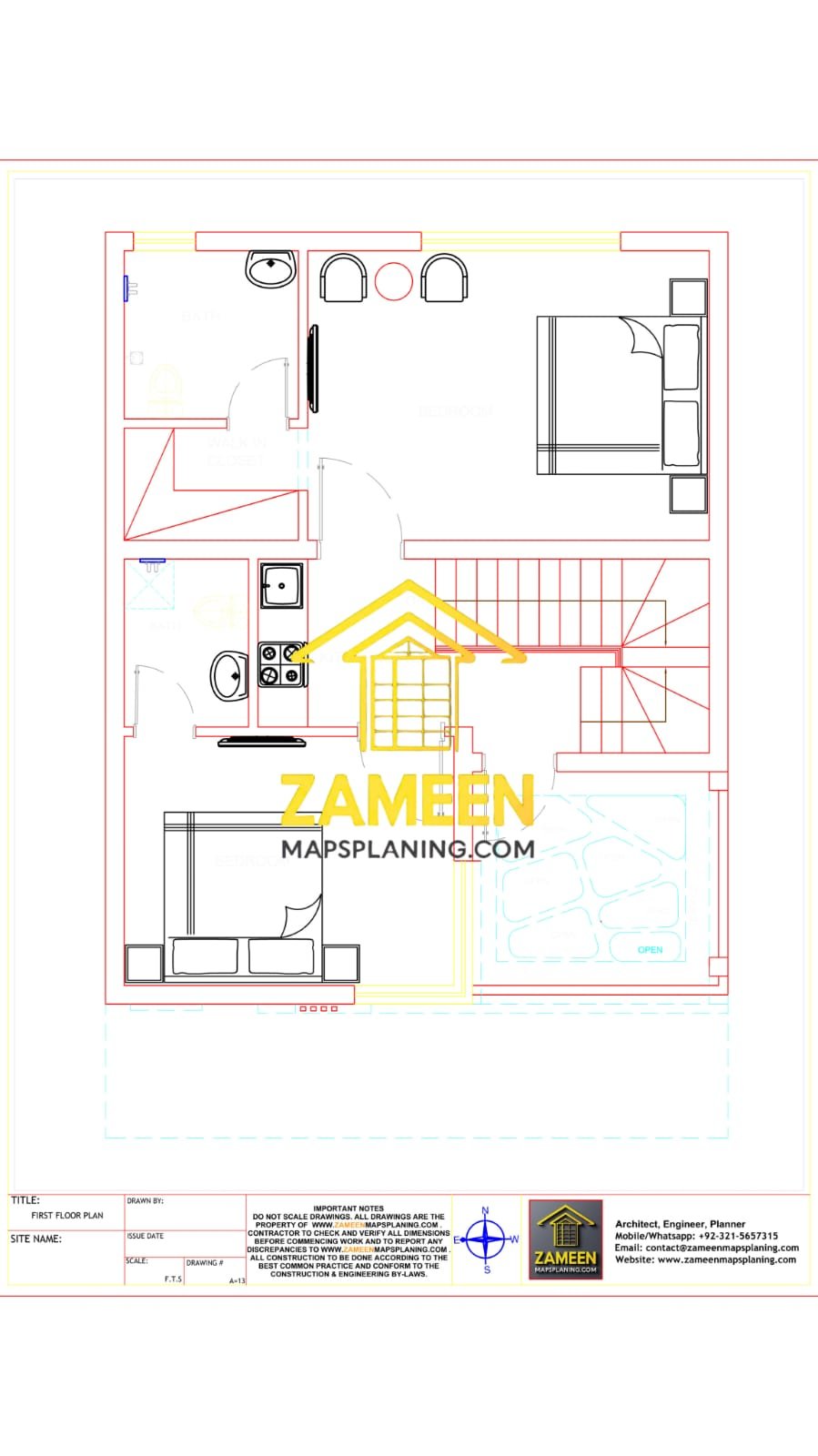 5 Marla (25'-0''X41'-4.5'') Contemporary Modern Style House - Image 3