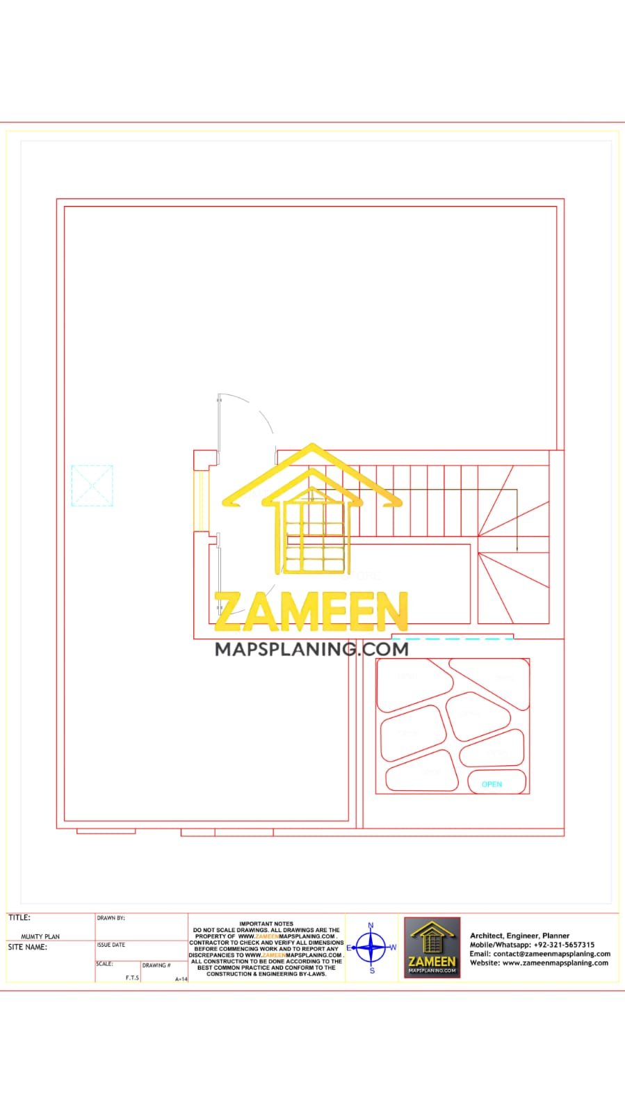 5 Marla (25'-0''X41'-4.5'') Contemporary Modern Style House - Image 4