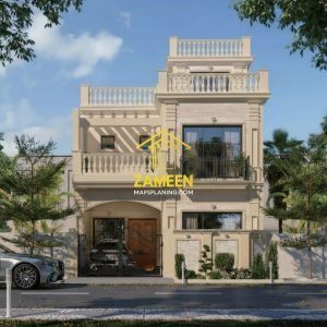 Alternative view of 5 Marla (25'-1''X45'-2'') Modern Classical Style House