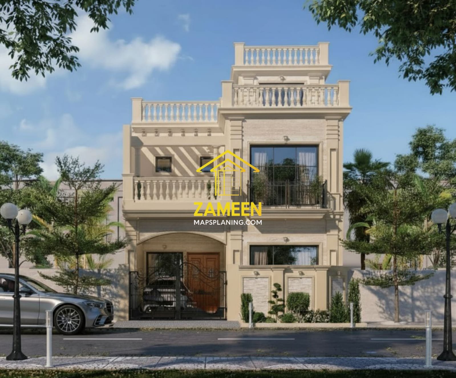 5 Marla (25'-1''X45'-2'') Modern Classical Style House - Image 2