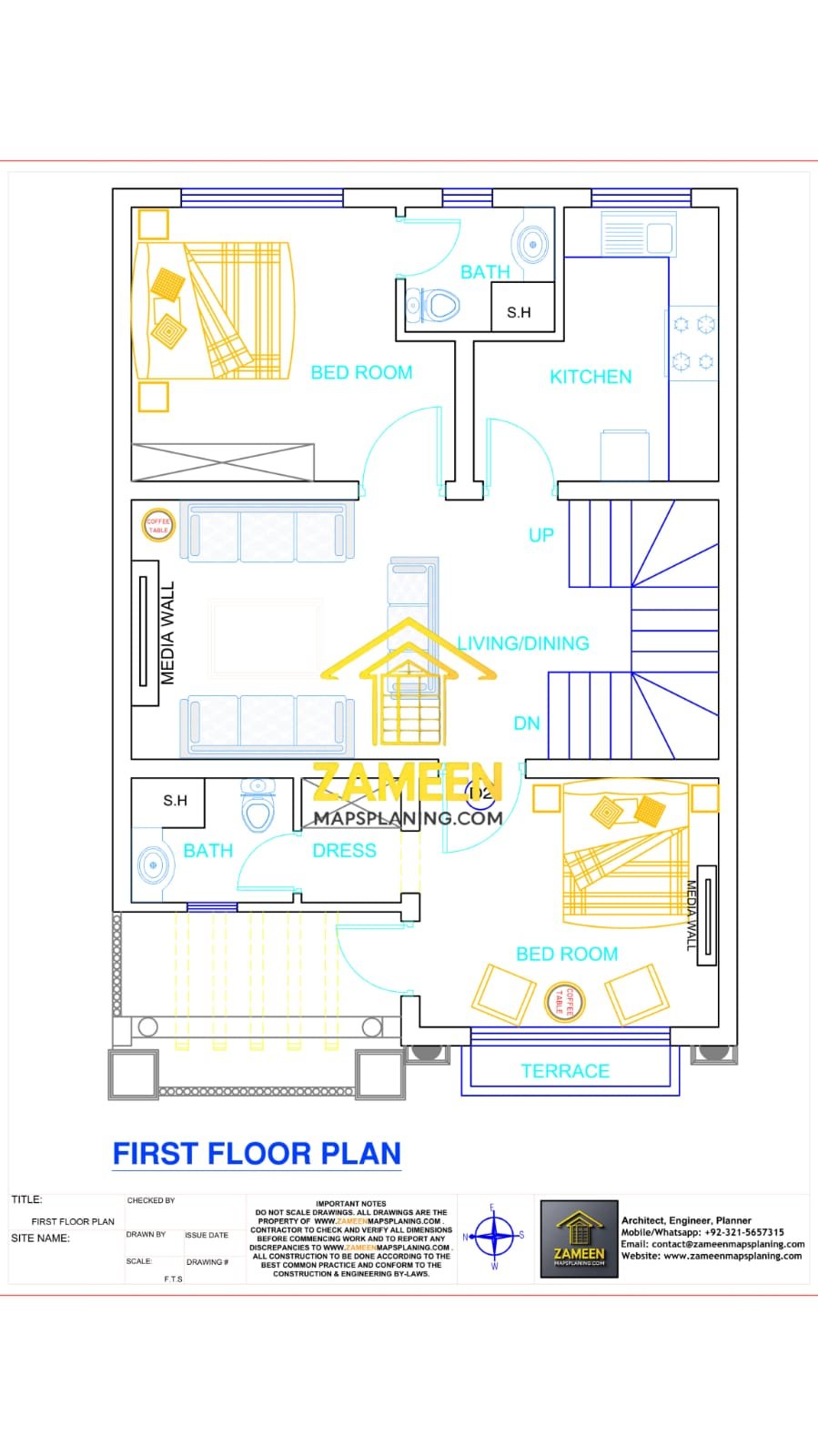 5 Marla (25'-1''X45'-2'') Modern Classical Style House - Image 5