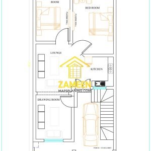 Alternative view of 5 Marla (22'-6''X48'-0'') Contemporary Modern Style House
