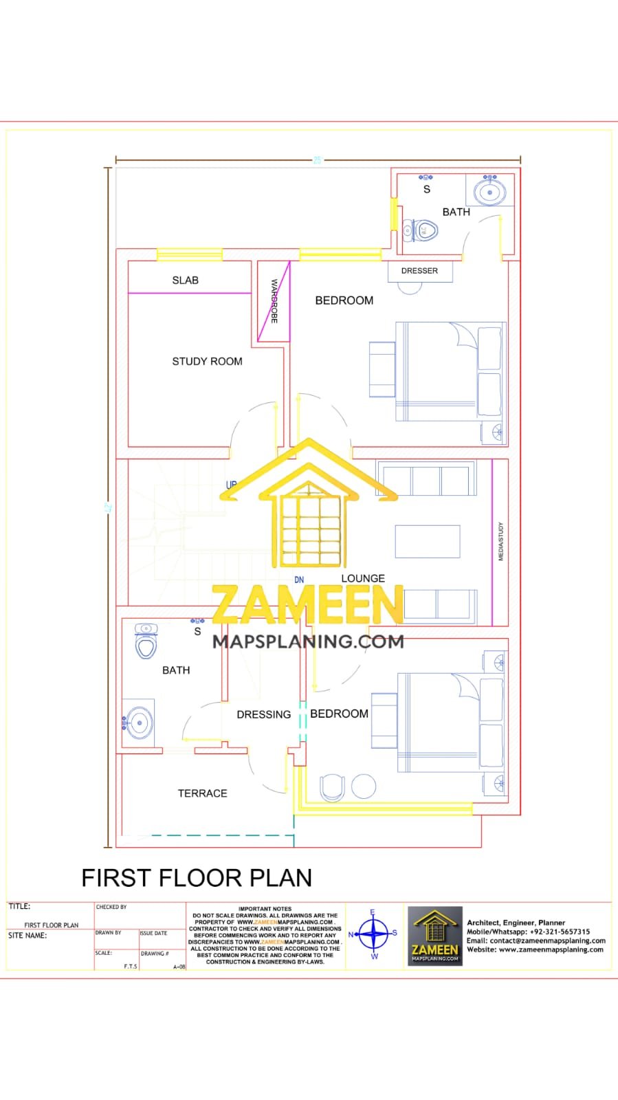 5 Marla (25'-0''X45'-0'') Contemporary Modern Style House - Image 3