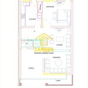 Alternative view of 5 Marla (25'-0''X45'-0'') Contemporary Modern Style House