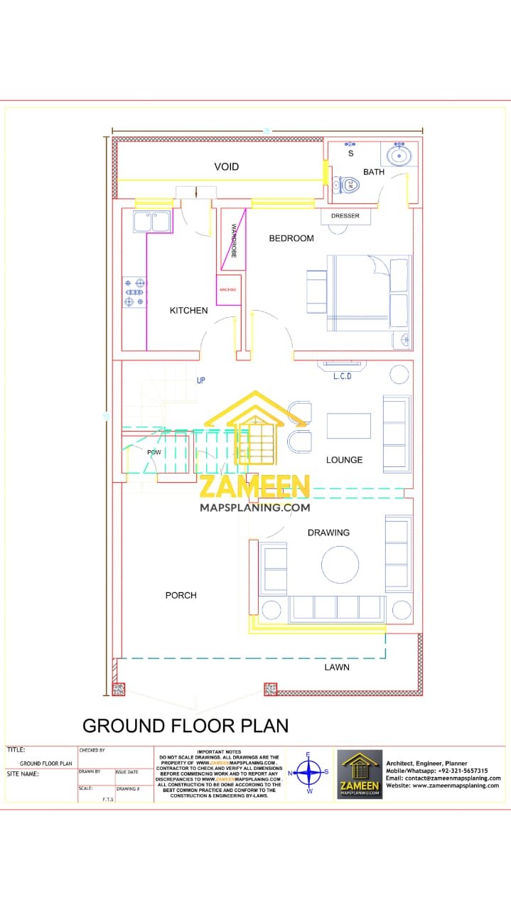 5 Marla (25'-0''X45'-0'') Contemporary Modern Style House - Image 2